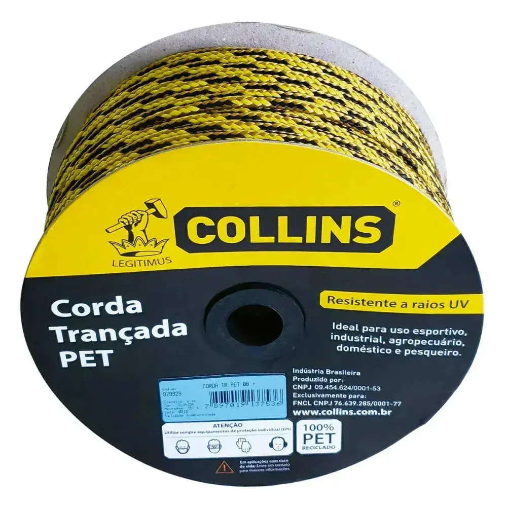 Corda pet trançada carretel 8MMX157M Collins — fotografia 2