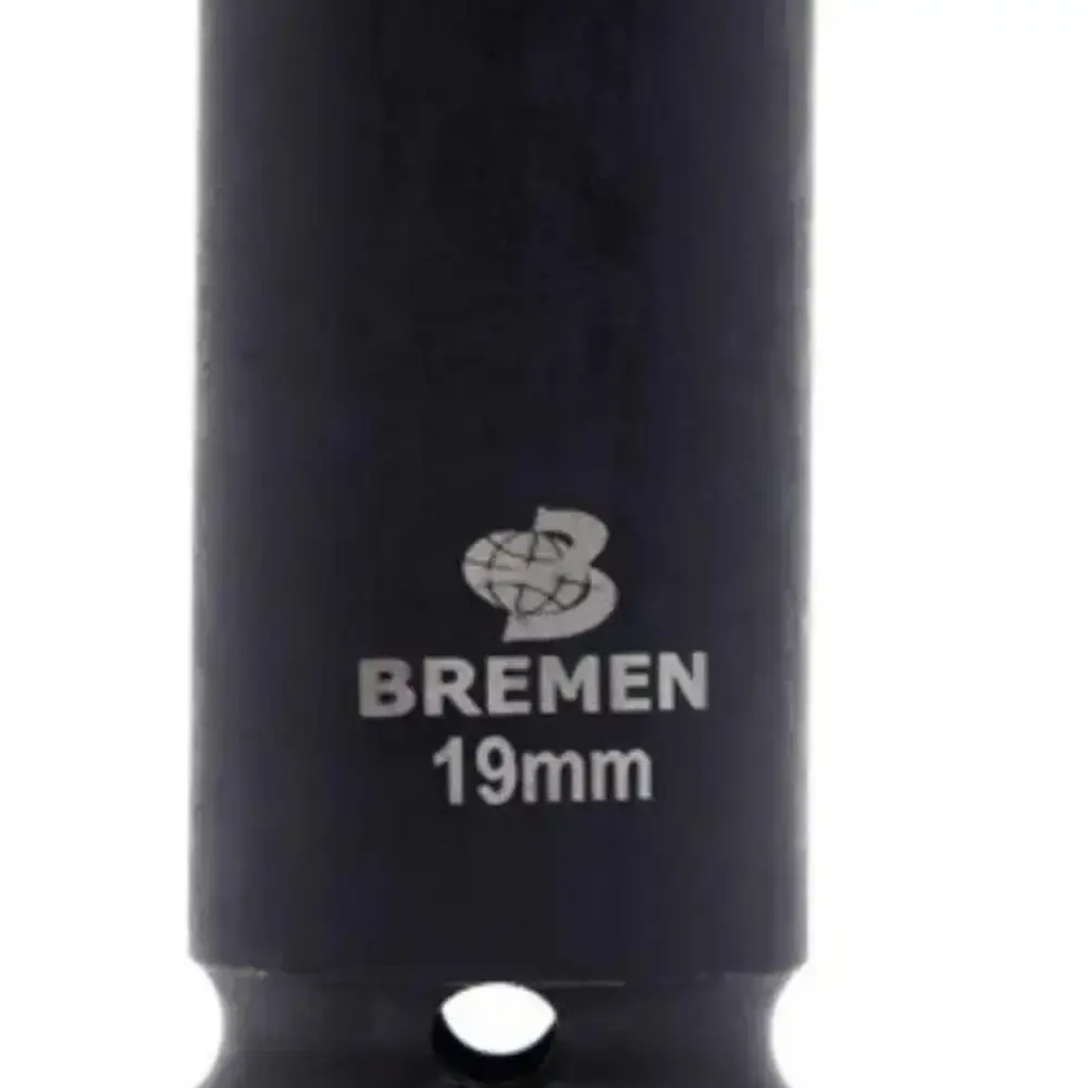 Kit 4 soquetes de impacto longo encaixe 1/2POLX19MM Bremen — fotografia 4