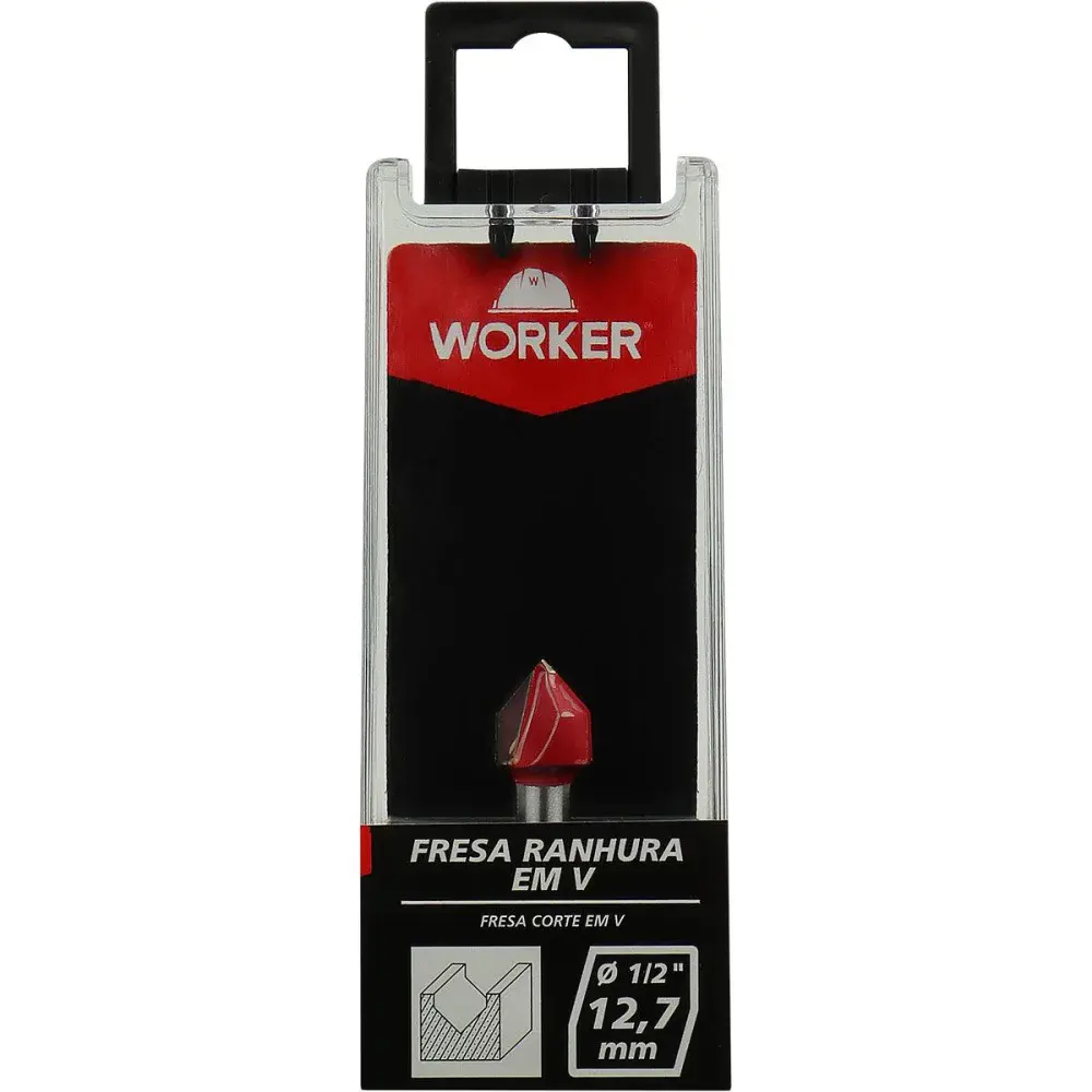 Fresa ranhura em v 1/2 12,7MM Worker — fotografia 4