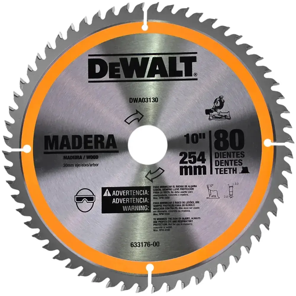 Disco de serra para madeira 80 dentes DWA03130 Dewalt — fotografia 6