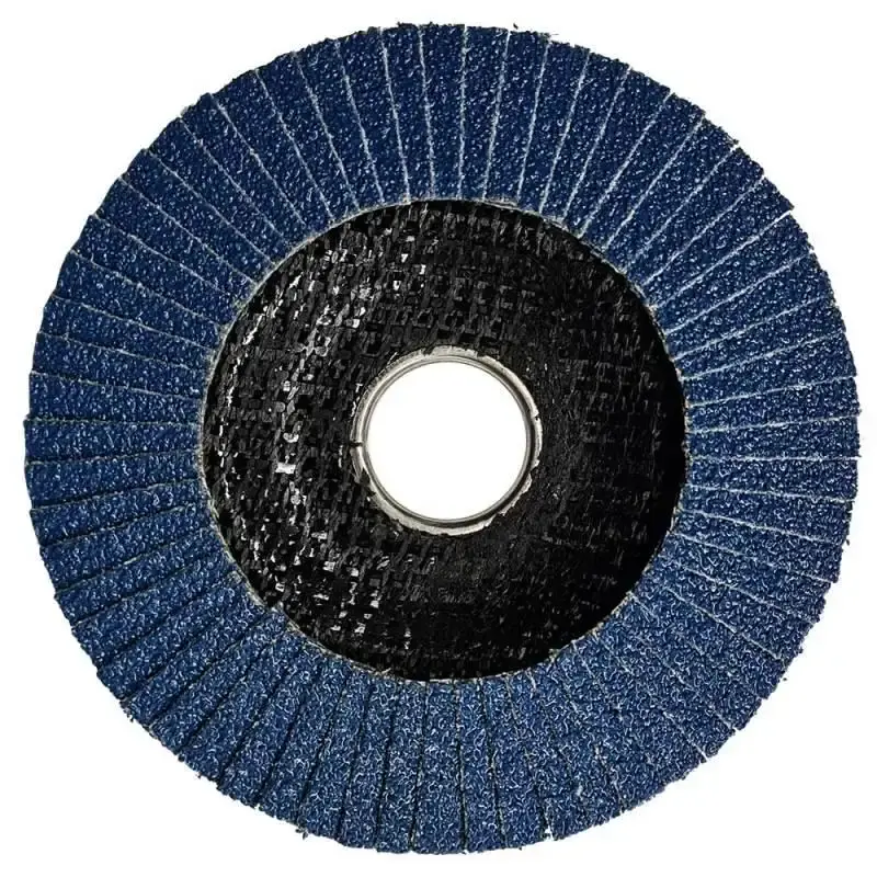 Disco de lixa flap 4.1/2 POL 115 MM aço inox grão 80 kit com 10 unidades Evald Evald — fotografia 4
