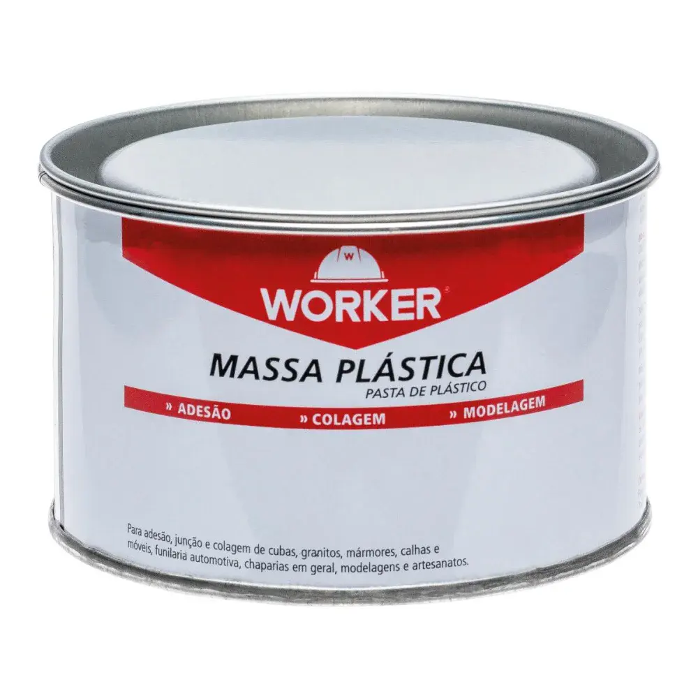 Massa plástica Worker preta 1 kg