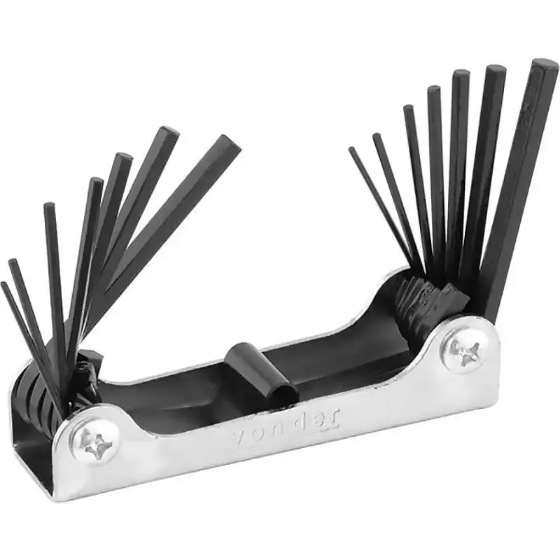 Jogo de chave hexagonais 1.5 à 6 MM e 1/16 POL à 1/4 POL kit 14 peças Vonder — fotografia de referência
