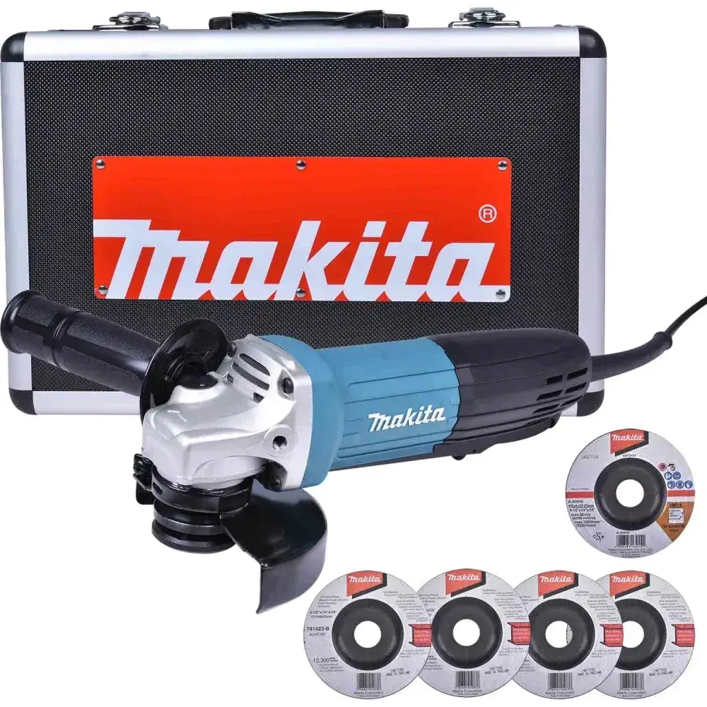 Esmerilhadeira ang 4 1/2 720W 220V com maleta da Makita — fotografia 9