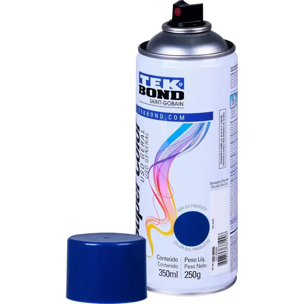 Tinta spray uso geral azul-escuro 350ML Tekbond — fotografia 6