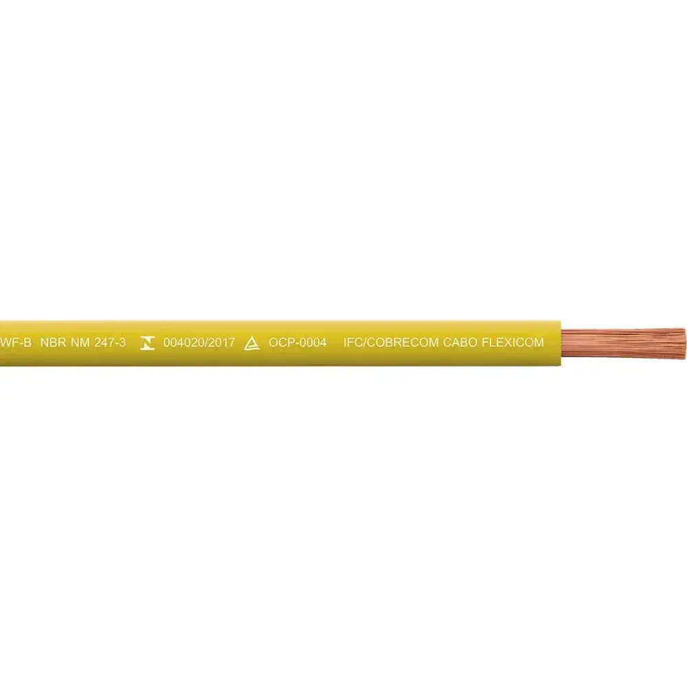Cabo flexível 1,5MM amarelo 450/750V 15M Cobrecom — fotografia 4