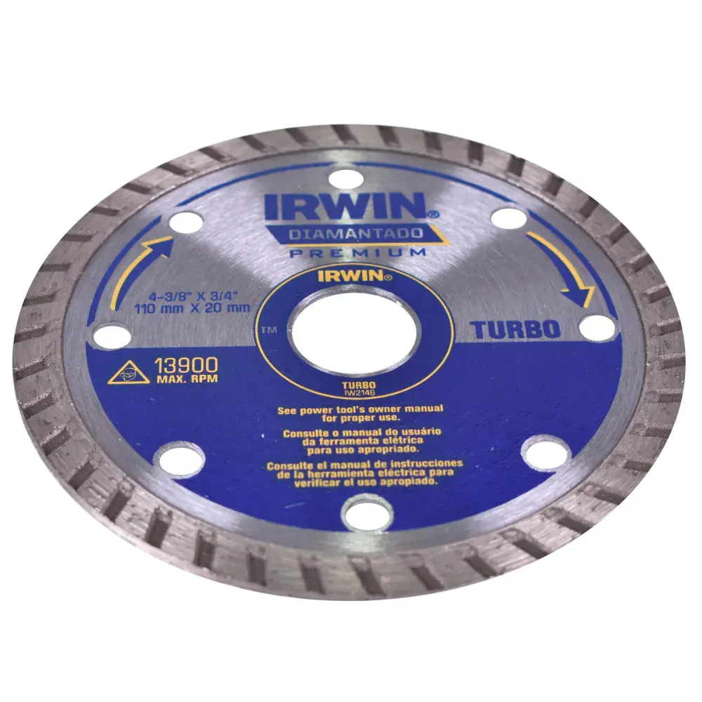 Disco diamantado 110X20MM turbo seco/úmido IW2146 Irwin — fotografia 3