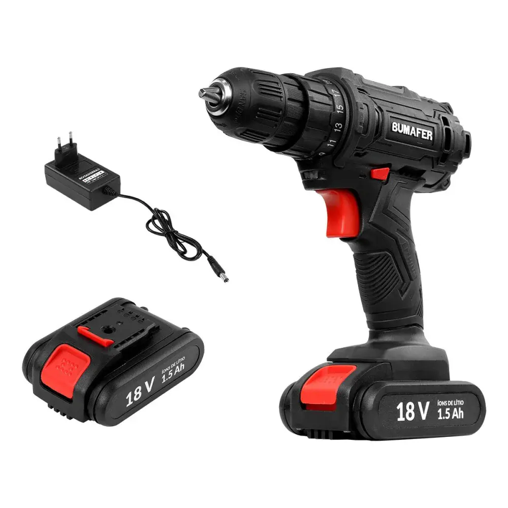Furadeira parafusadeira 3/8 18V bateria Bumafer