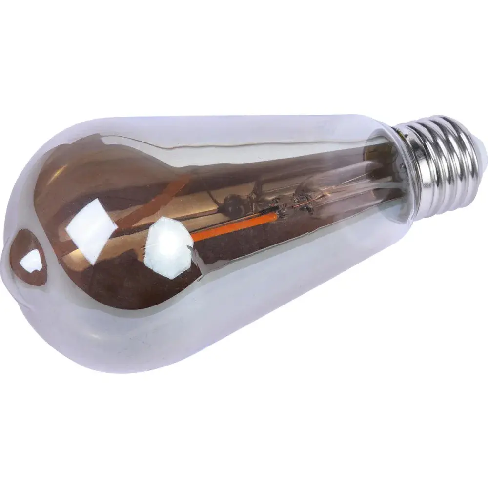 Lâmpada led filamento vintage fumê ST64 bivolt Liege — fotografia 2