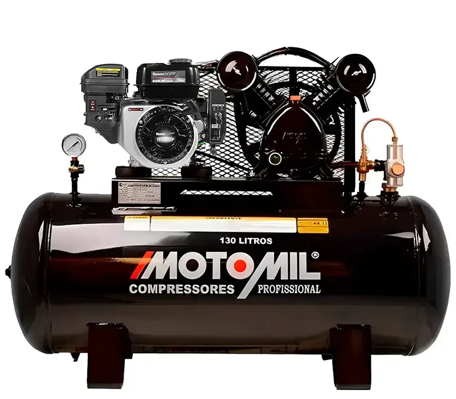 Compressor de ar com motor gasolina 7 HP 15 pés 130 litros MotoMil