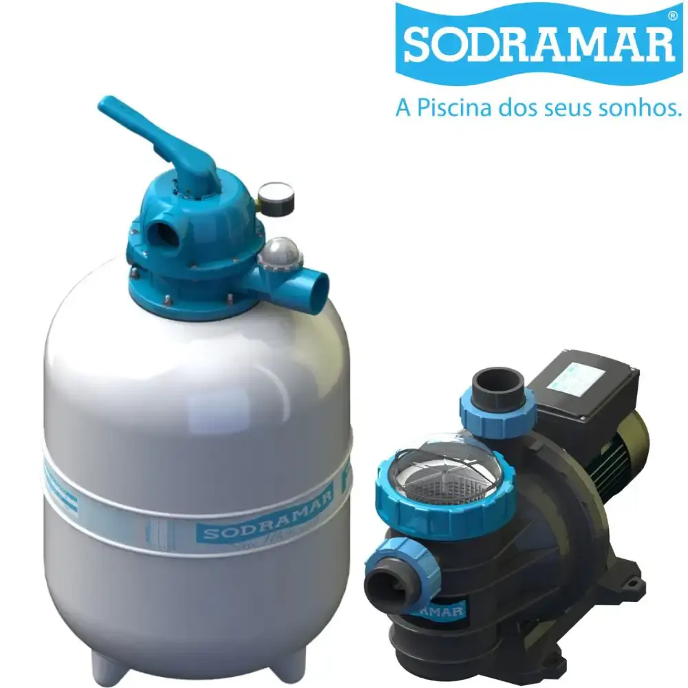 Bomba para piscina 1/2CV monofásico BM-50 com filtro para piscina Sodramar — fotografia 5