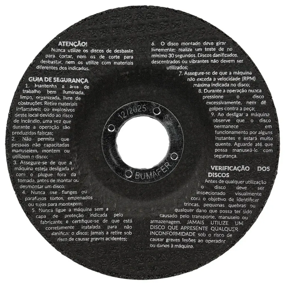 Disco de desbaste 4.5 x 6,40MM 11 peç Bumafer — fotografia 4