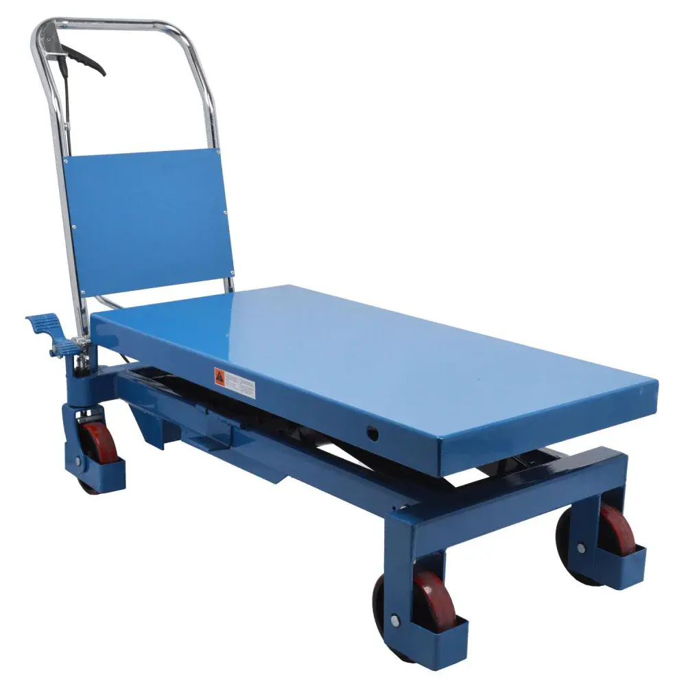 Mesa hidráulica pantográfica 1000KG ME1000 Bovenau - rodas poliuretano