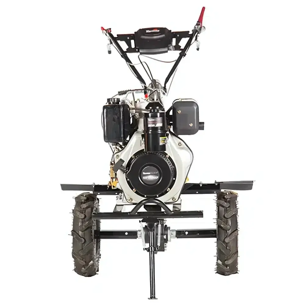 Motocultivador diesel 11 HP 4T 418 CC rodas e enxadas TDT135R8-XP 704-011 Toyama — fotografia 7