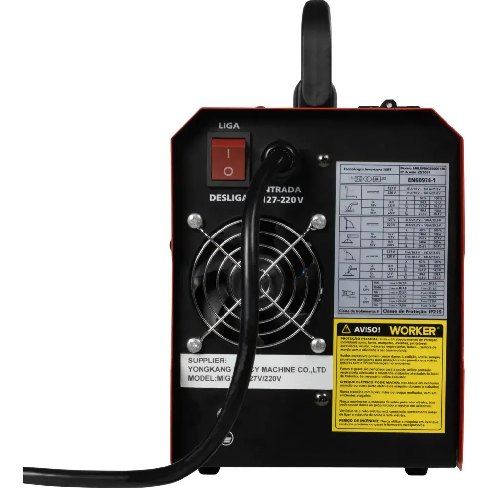 Inversor solda multiproc 140 biv Worker — fotografia 12