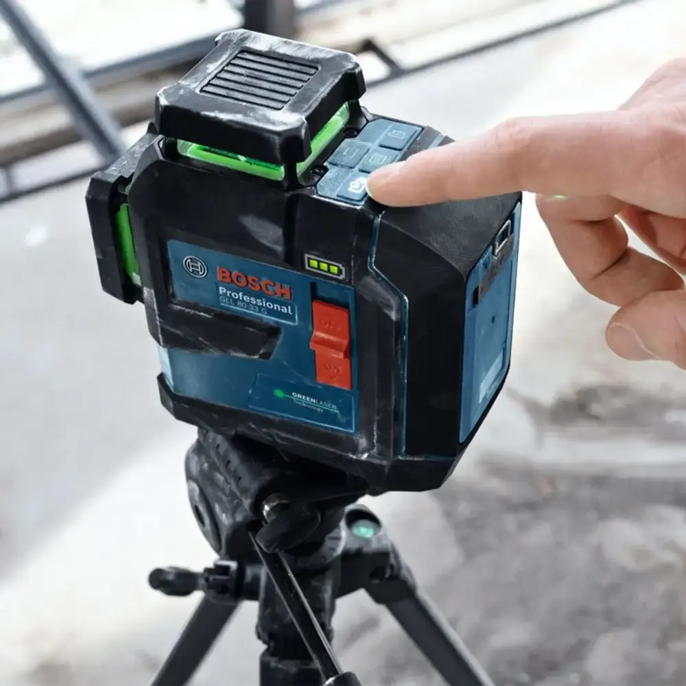 Nível a laser linhas verdes 30 metros GLL 80-33 g Bosch — fotografia 6