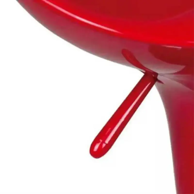 Banqueta lótus com base giratória e ajuste de altura vermelho cereja com 2 peças Mor — fotografia 5