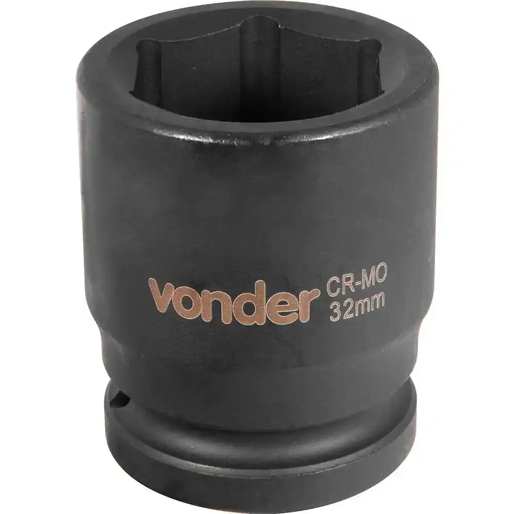 Soquete Sextavado Impacto Encaixe 3/4 polegada 32MM Cromado VONDER — fotografia 2