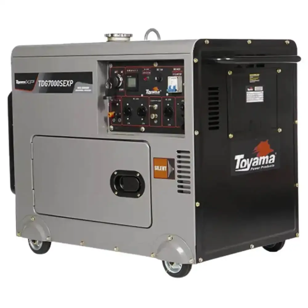 Gerador à diesel 6KVA silencioso bivolt partida elétrica TDG7000SEXP Toyama — fotografia de referência