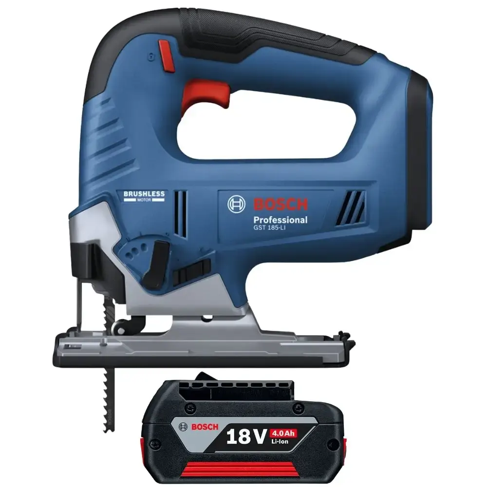 Serra tico-tico 18V GST 185-LI brushless com bateria 4AH Bosch — fotografia 3