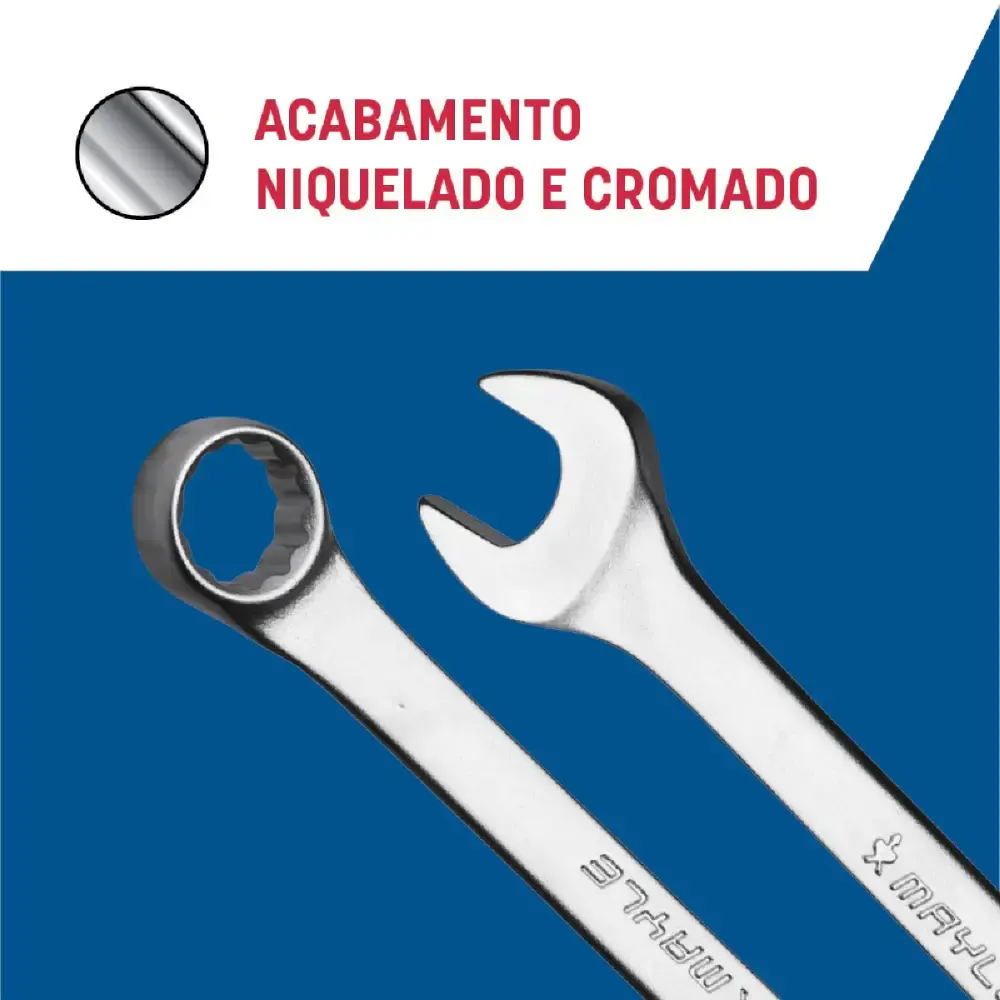 Jogo De Chave Combinada 6 mm A 17 mm 7 Peças MAYLE — fotografia 3