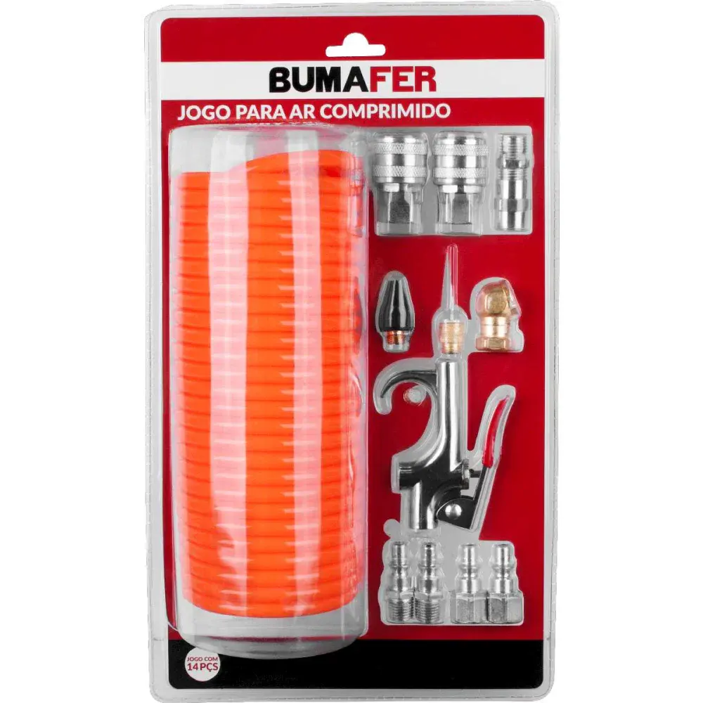Jogo para ar comprimido 14 peç Bumafer