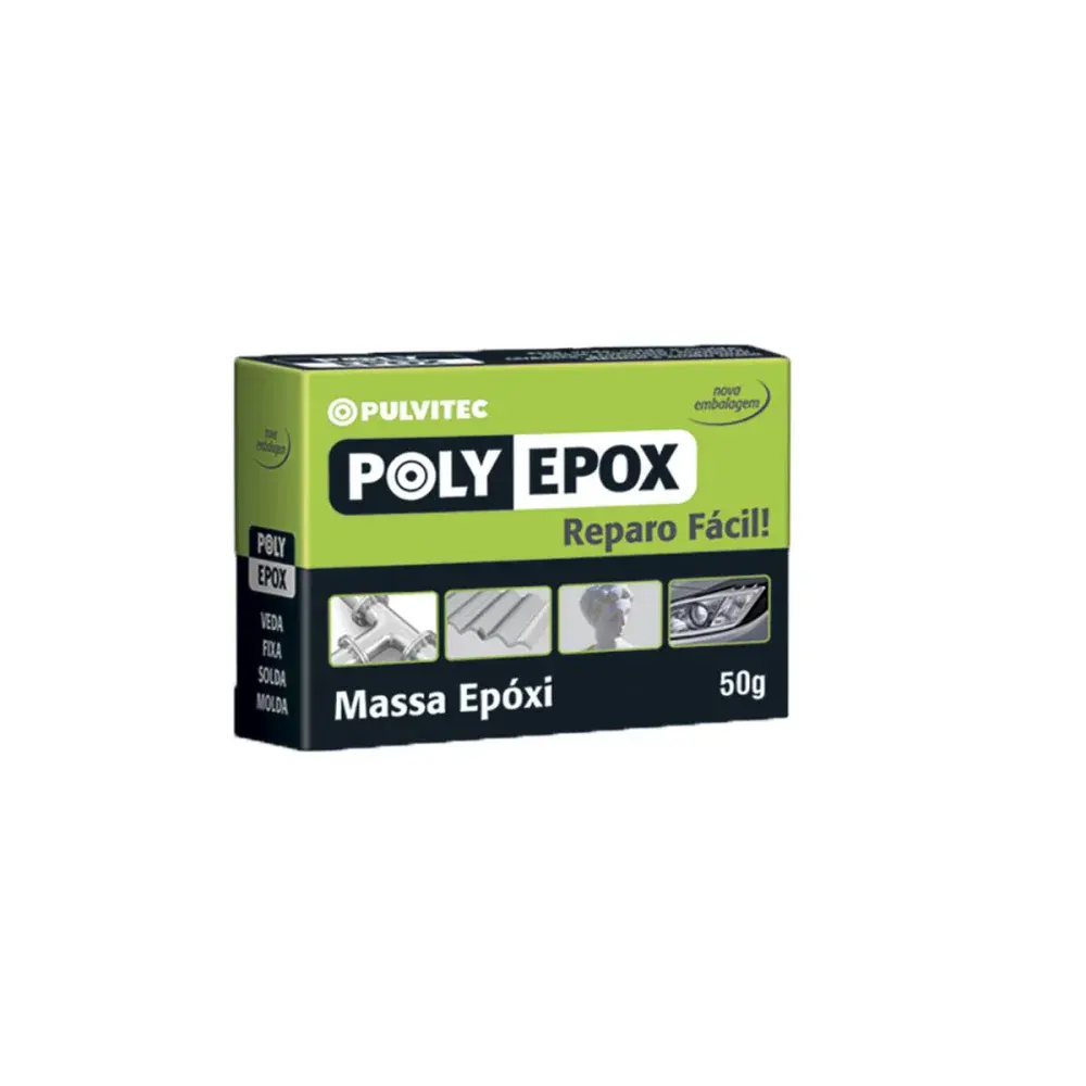 Adesivo massa epoxi Pulvitec polyepox 50G