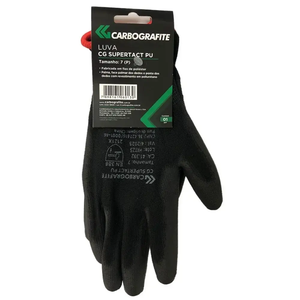 Luva de segurança CG supertact PU com 12 pares Carbografite GG — fotografia 3