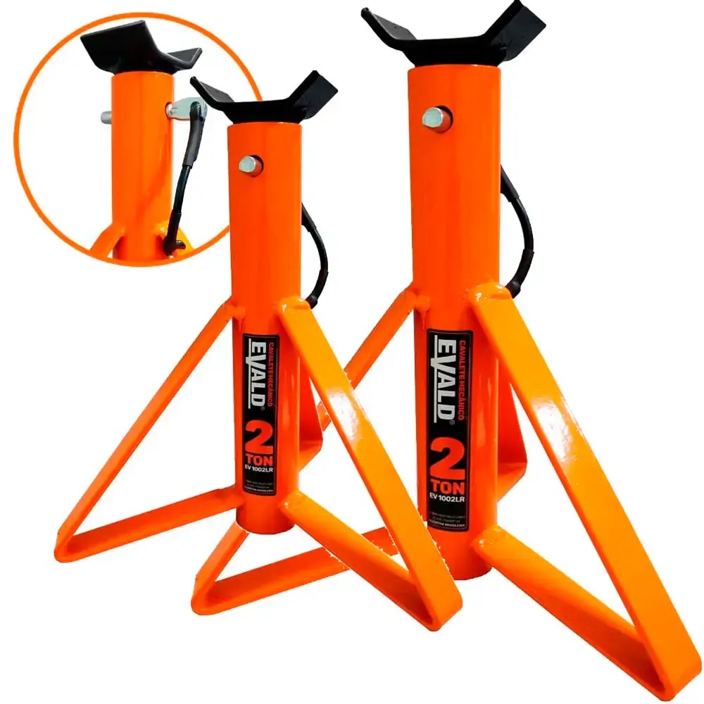 Cavalete mecânico automotivo 2 TON kit 2 peças EV1002LR Evald — fotografia 2