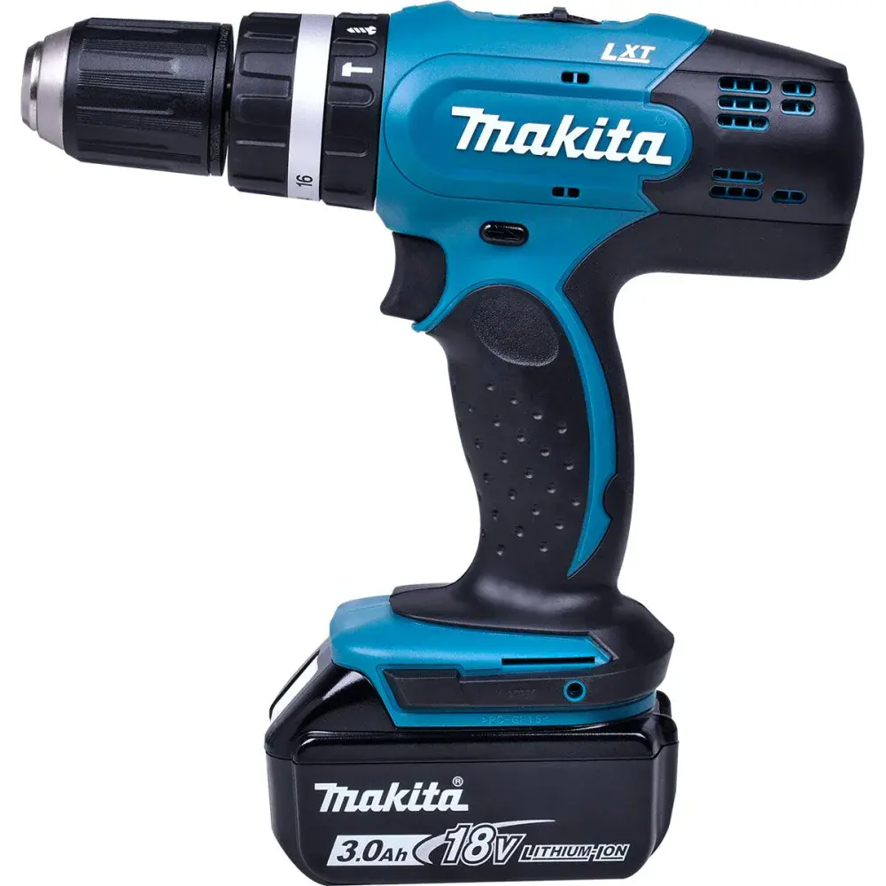 Kit furadeira/parafusadeira DHP453 + compressor DMP18 Makita — fotografia 3