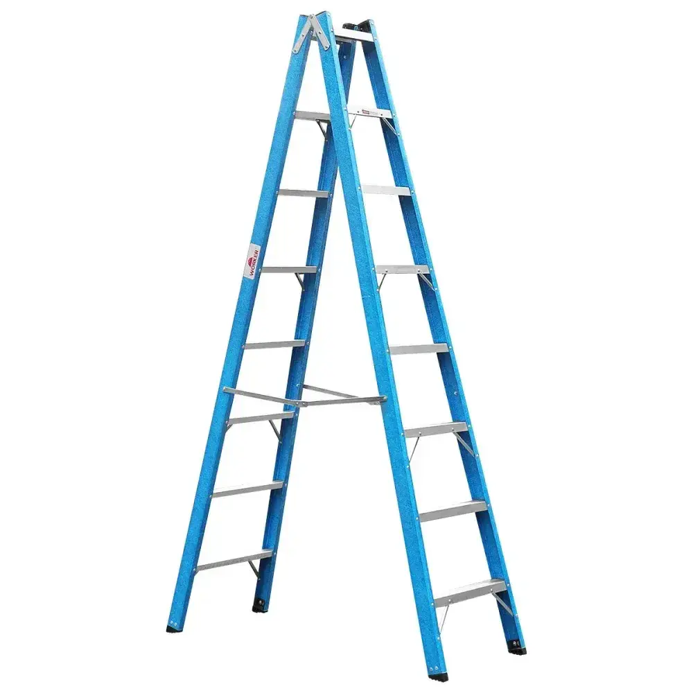 Escada de fibra dupla com 6 degraus 1,80M Worker — fotografia 6