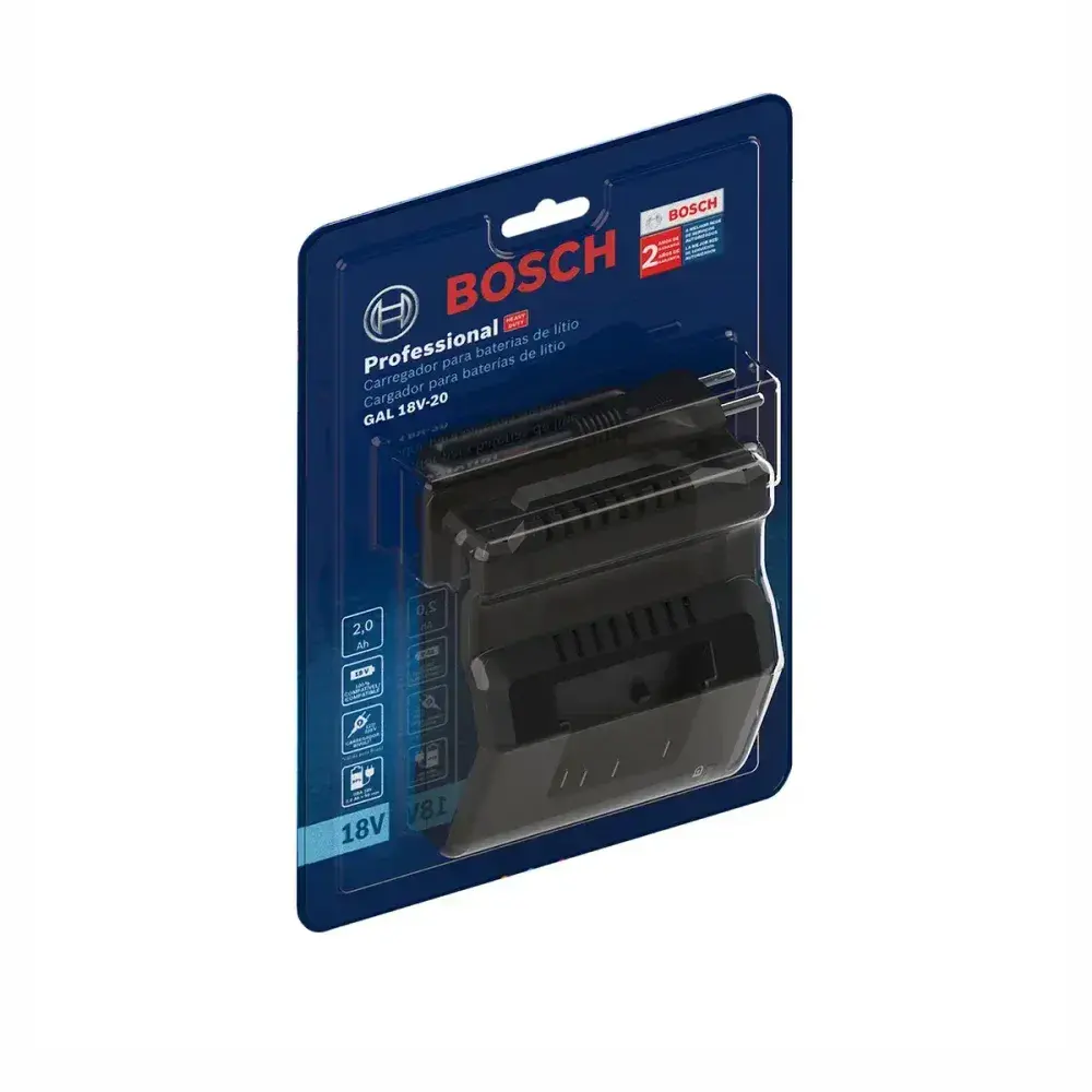 Carregador de bateria gal 18V-20 professional bivolt Bosch — fotografia 10