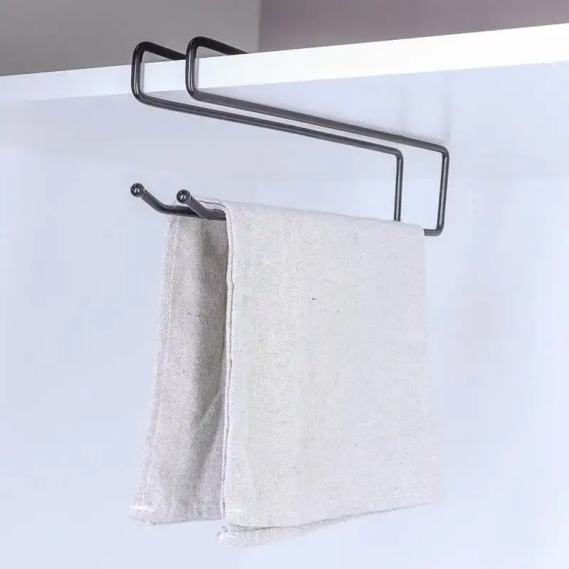 Suporte Organizador Multiuso Suspenso Viena p/ Toalhas. Taças. Papel Preto 991307 BEL BEL FIX — fotografia 4