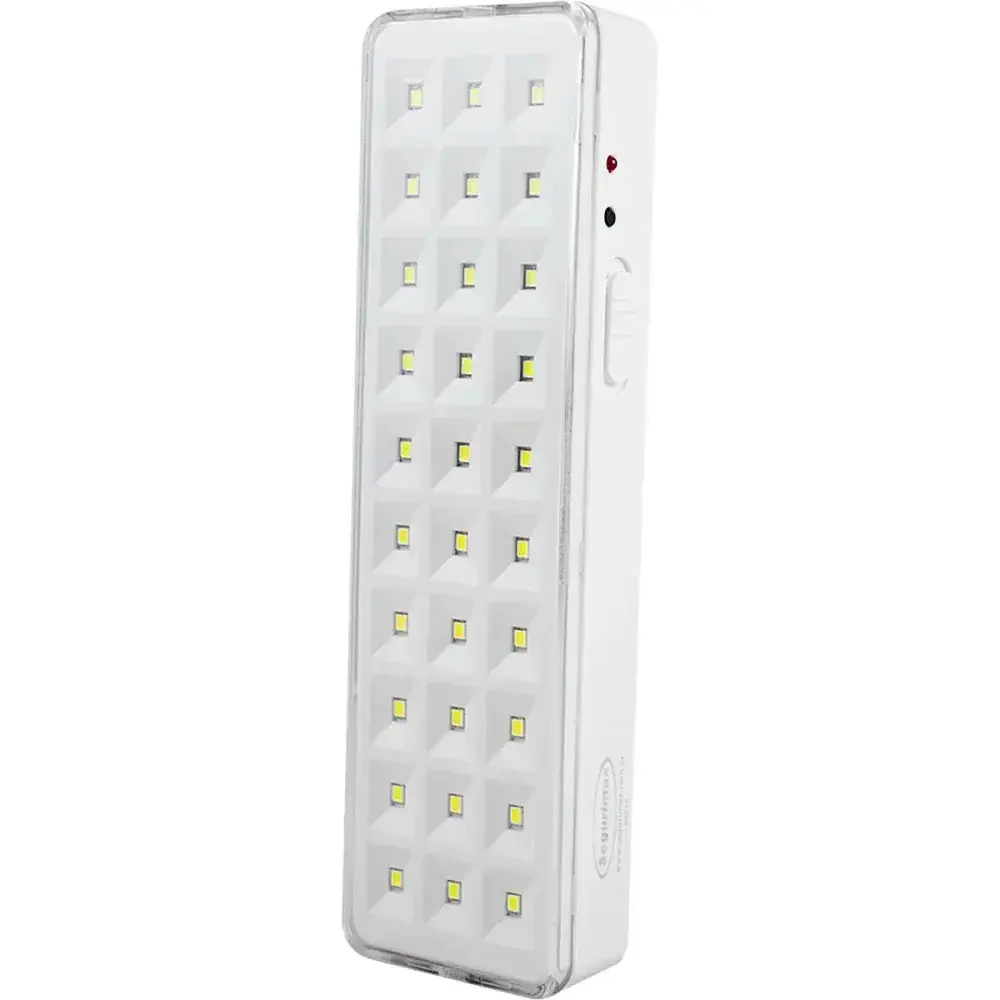 Luminária de emergência com 30 leds 100LM 500MAH bivolt Segurimax — fotografia 2