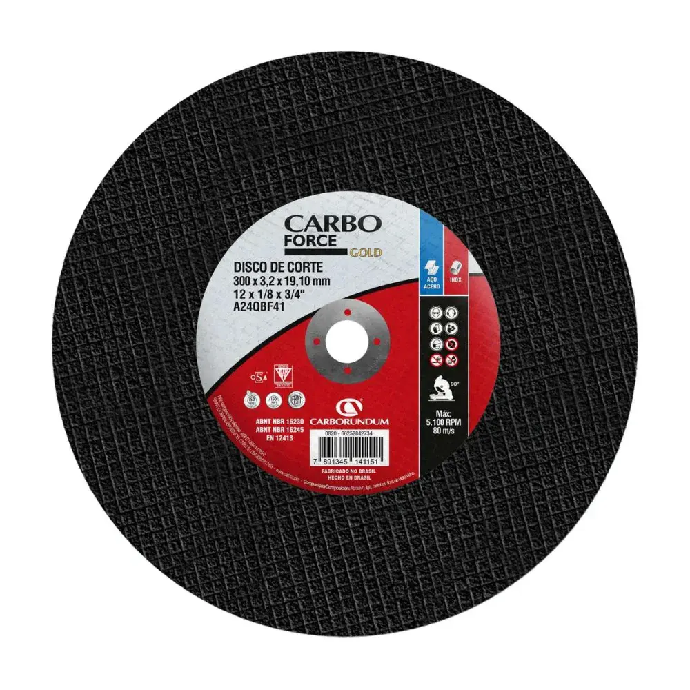Disco de corte T41 300X3,2X19,10MM force gold carborudum Carborundum — fotografia 2