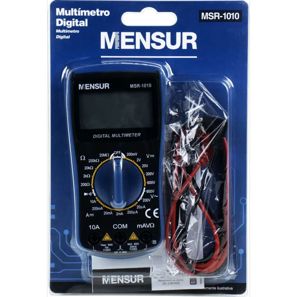 Multímetro digital MSR-1010 cat iii 600V da Mensur — fotografia 6