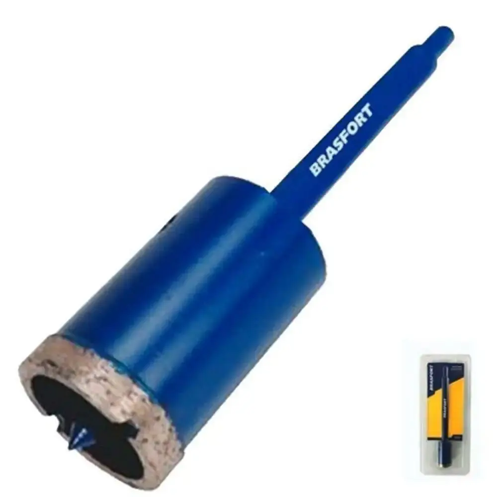 Serra copo diamantada 110 MM com haste 7952 Brasfort — fotografia de referência