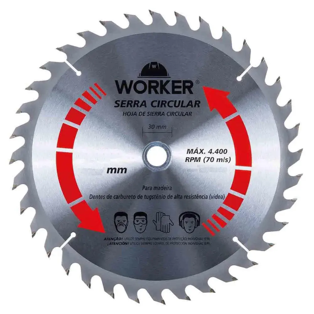 Disco de serra widea 300X48 dentes 30MM Worker — fotografia de referência