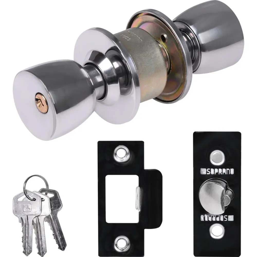 Fechadura cilíndrica 90MM cromada Soprano