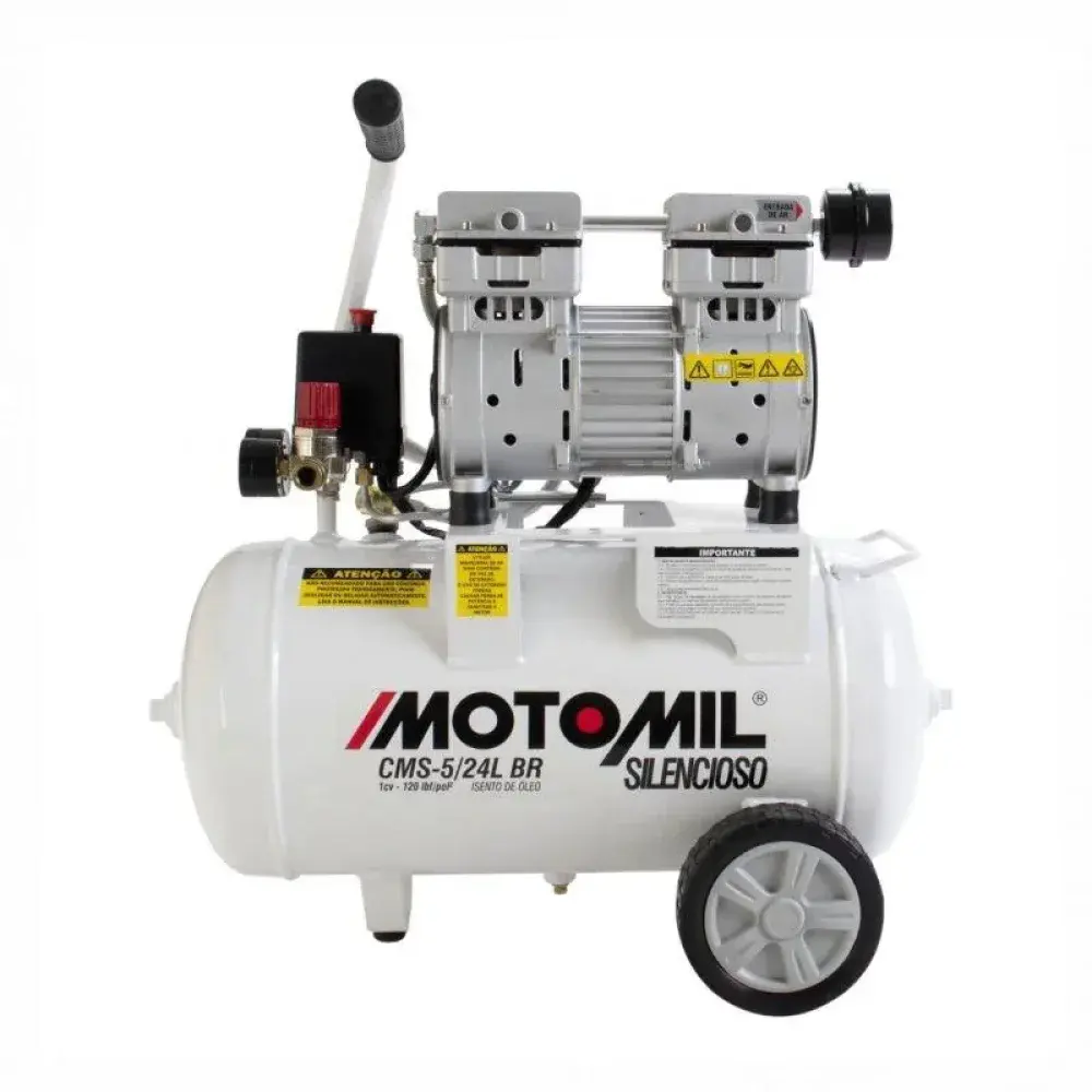 Compressor odonto silencioso cms 5,0/24BR 220V MotoMil — fotografia 8