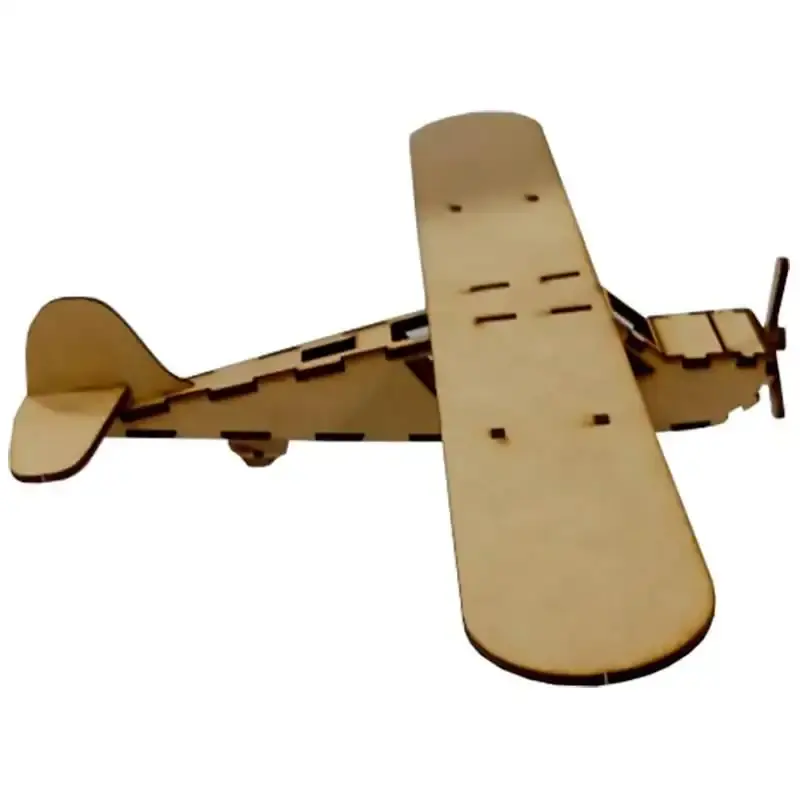 Quebra-cabeça 3D miniatura colecionável avião monomotor em MDF Arte