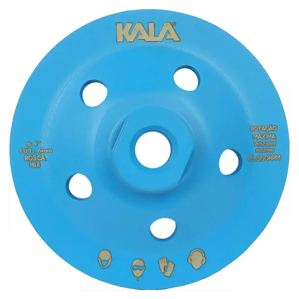 Rebolo diamantado turbo em aço 4” 101,6MM Kala — fotografia 9