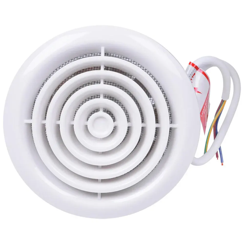 Exaustor para banheiro redondo 100MM 127V branco Liege