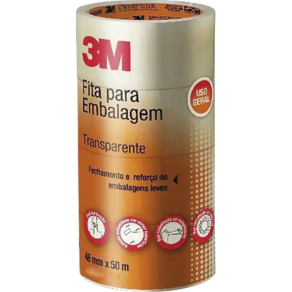 Fita para embalagem transparente 48X50MM 3M — fotografia 2