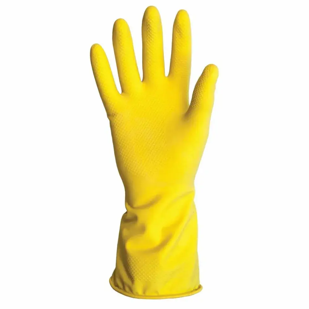 Luva látex light tamanho grande amarelo Kalipso — fotografia 5