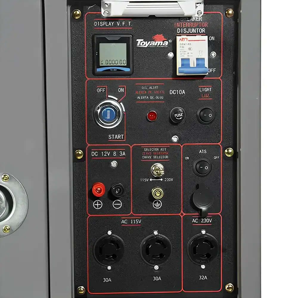 Gerador á Diesel 7 KVA Mono Bivolt Silencioso com Partida Elétrica 251-074 TOYAMA — fotografia 6