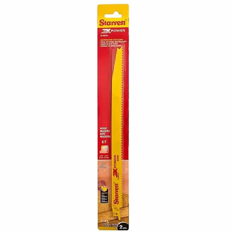 Lâmina serra sabre 12 pol para madeira kit com 2 unidades BT126-2 Starrett — fotografia 2