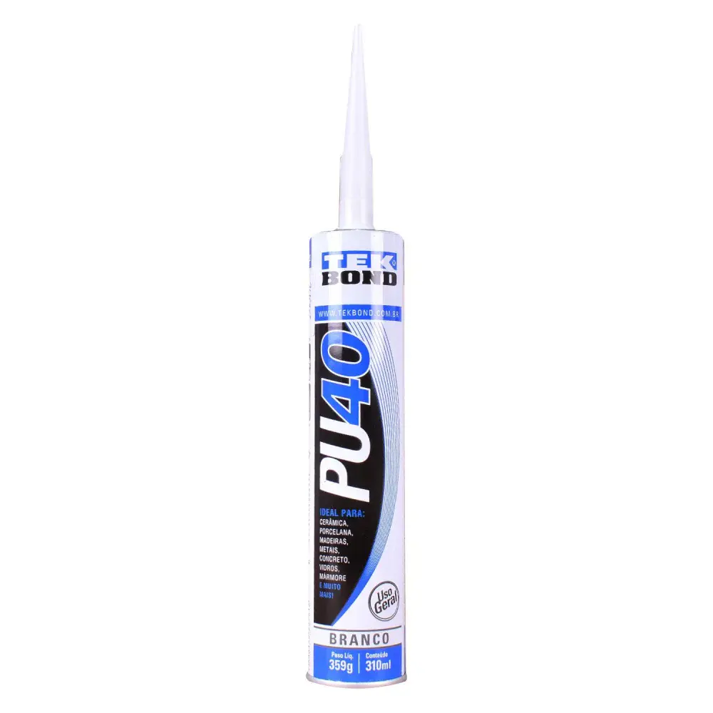 Adesivo poliuretano PU40 branco cartucho 310ML Tekbond