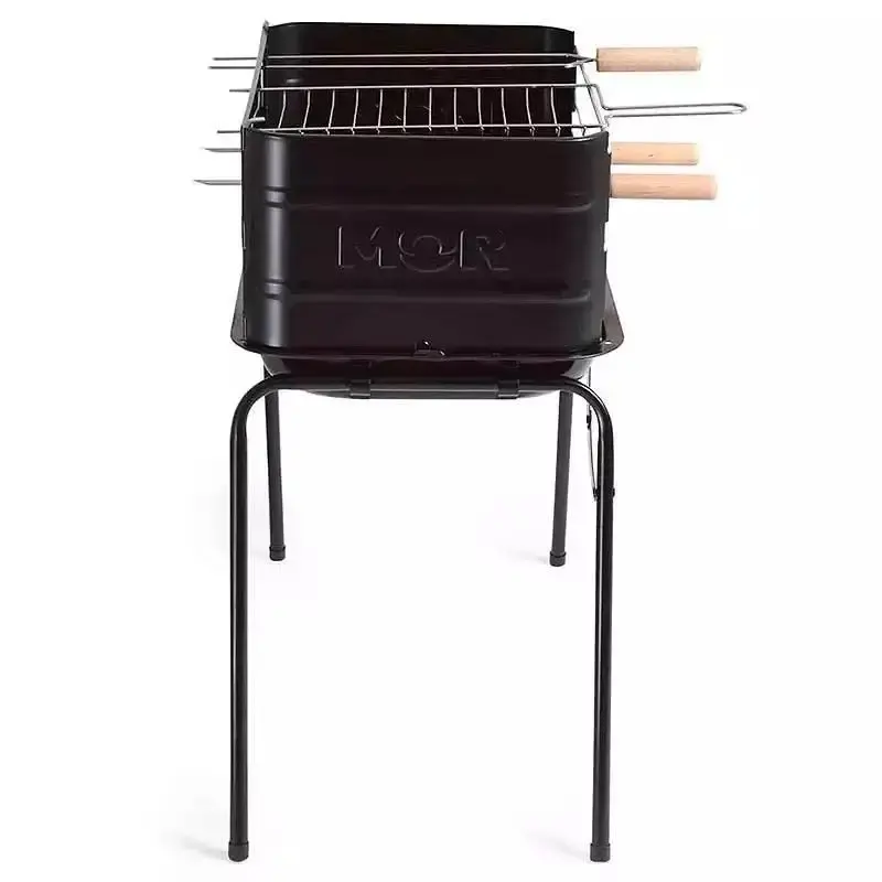 Churrasqueira para carvão montana Mor + kit churrasco 3 peças hauskraft — fotografia 4
