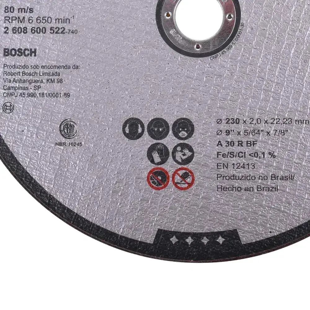 Disco de corte expert for inox 230 mm x 22,23 mm G30 Bosch — fotografia 7